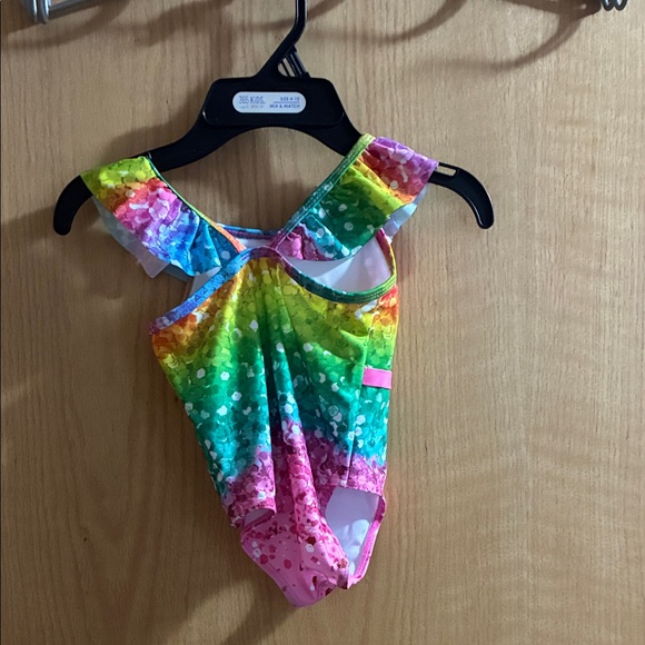Colorful Ruffled Kids Swimsuit - Picture 4 of 4